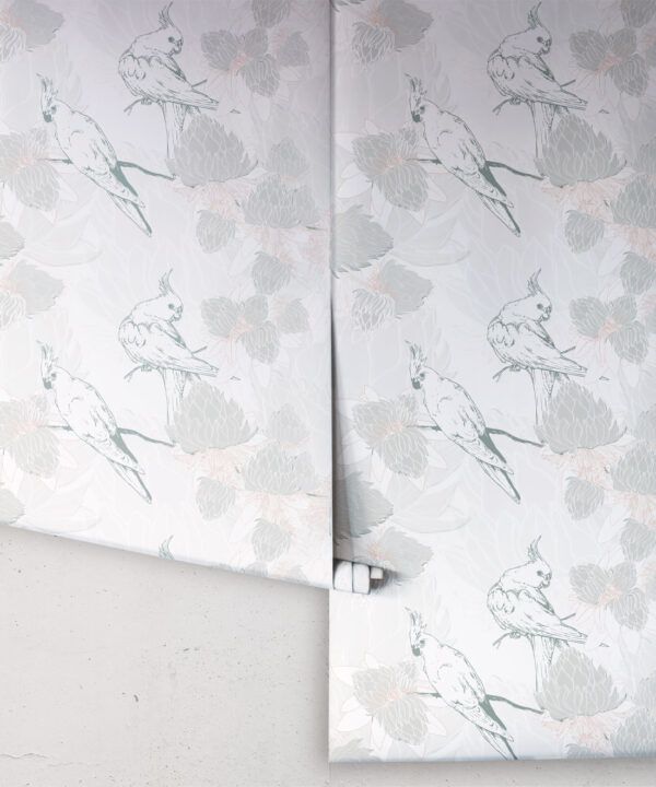Desert Rose Wallpaper • Floral Wallpaper • Olive Grove • Roll