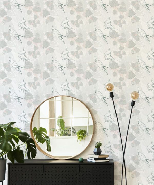 Desert Rose Wallpaper • Floral Wallpaper • Olive Grove • Insitu