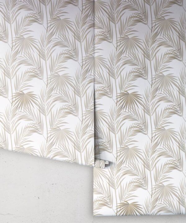 Daintree Palm Wallpaper • Floral Wallpaper • Brass • Roll