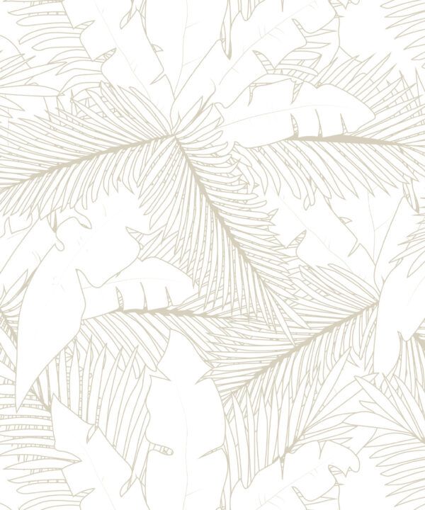 Art Deco Palm Wallpaper • Tropical Wallpaper • Brass • Swatch