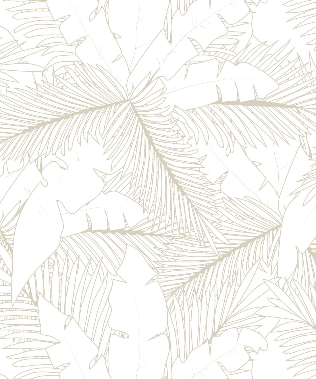 Art Deco Palm Wallpaper • Tropical Wallpaper • Brass • Swatch