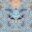 Huai & Chrysanthemums Wallpaper • Slate Blue • Swatch