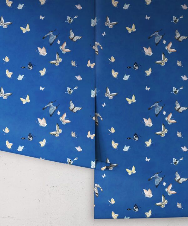 Butterflies Wallpaper • Cobalt • Rolls