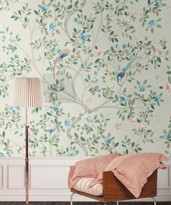 Camellia Tree Mural • Beige • Insitu