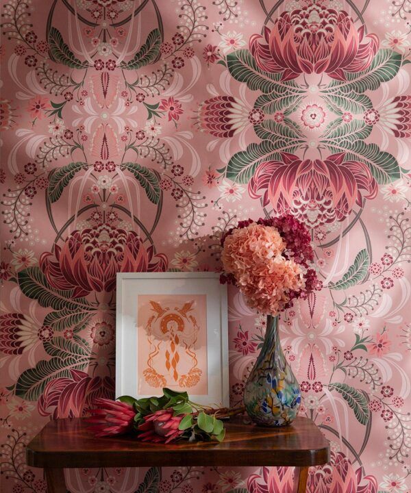 Bush Beauty Wallpaper • Pink • Insitu 1
