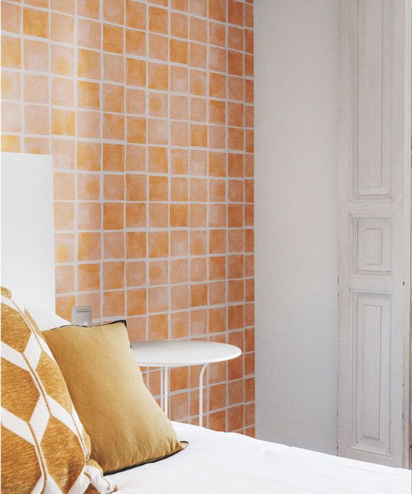 Caree Wallpaper • Sienna Light Beige • Insitu Bedroom 2