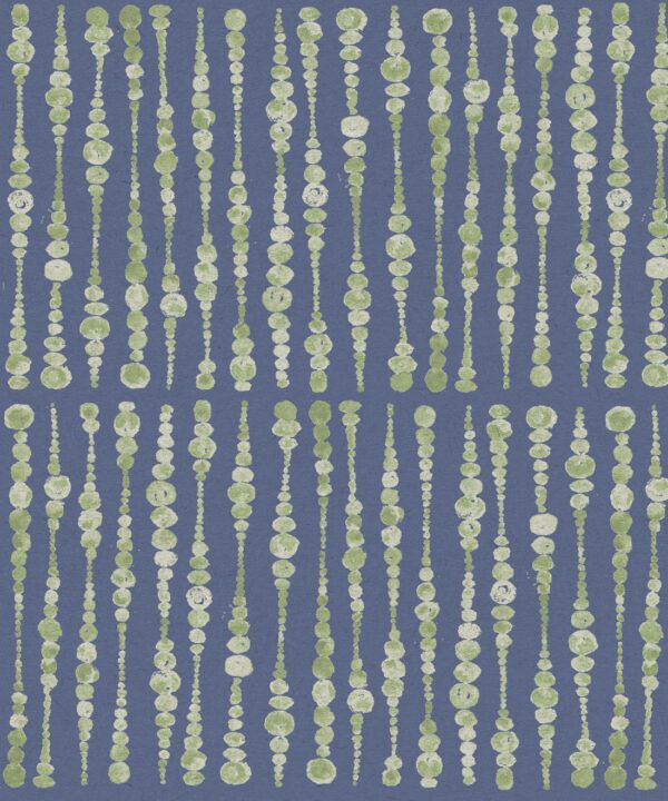 Cercles Wallpaper • Sage Navy • Swatch