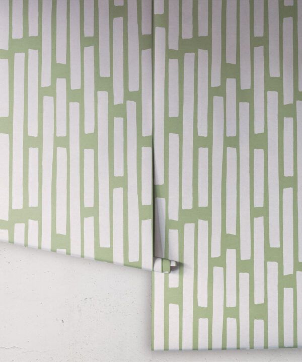 Colonnes Wallpaper • Snow Green • Rolls