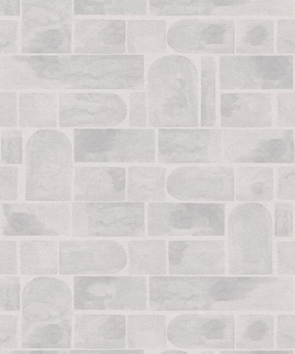 Formes Wallpaper • Gray White • Swatch
