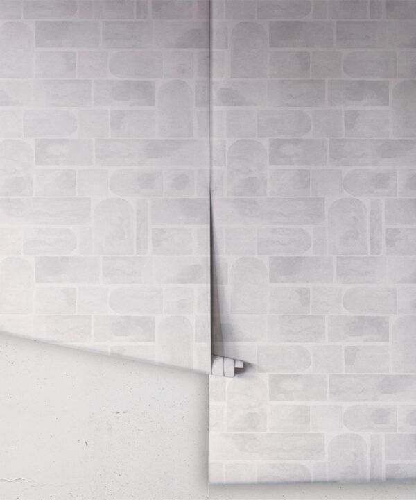 Formes Wallpaper • Gray White • Rolls