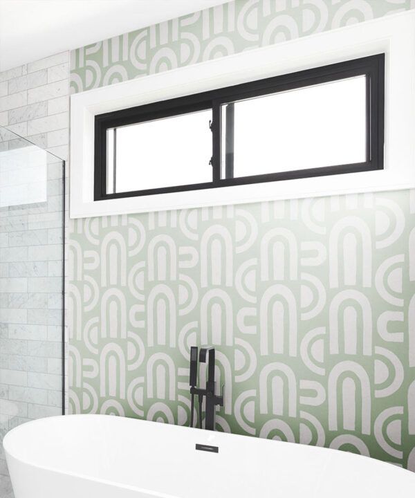 Formes Deux Wallpaper • Snow Green • Bathtub