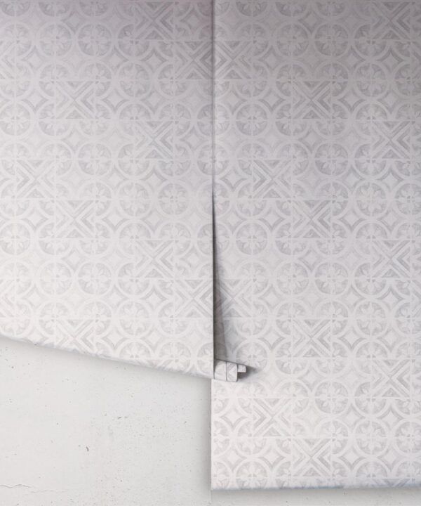 Petales Trois Wallpaper • Grey White • Rolls