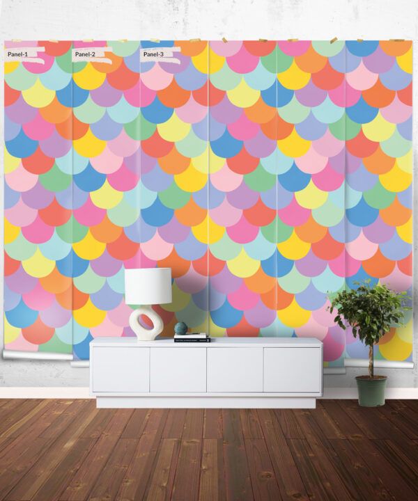 Happy Scales Mural • Bright • Panels