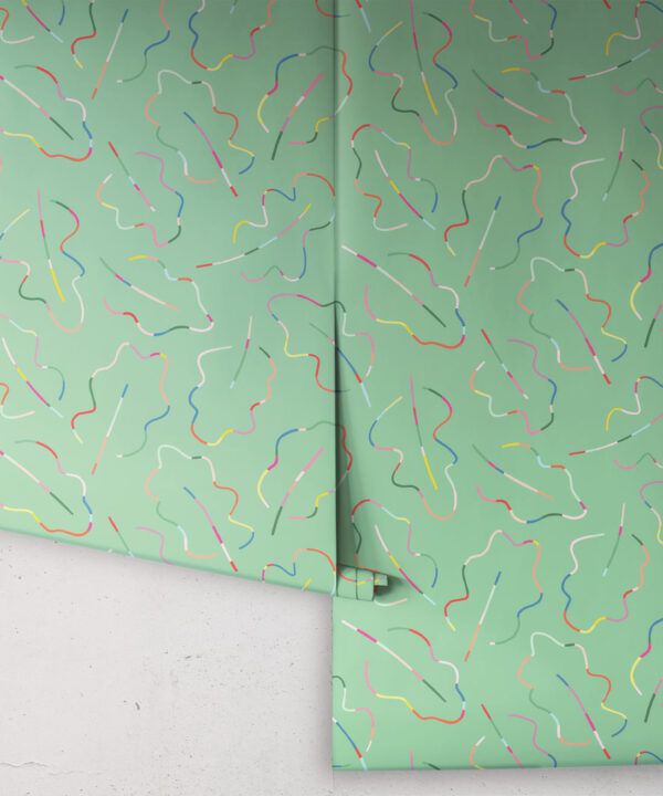 Spring Leaves Wallpaper • Green • Panels