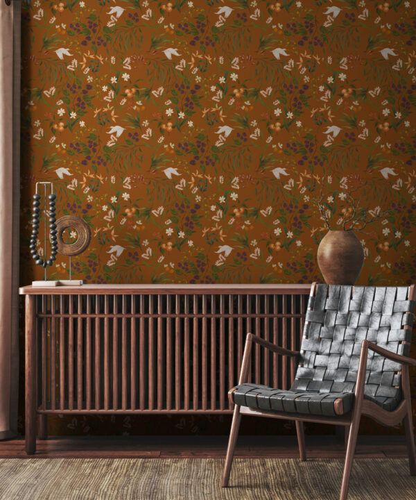 Cranes In Flight Wallpaper • Rust • Insitu