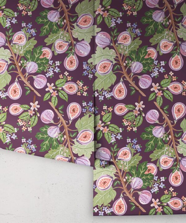 Figs Wallpaper • Aubergine • Rolls