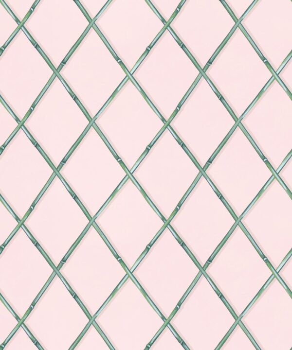 Colony Wallpaper • Pink & Green • Swatch