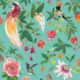 Gardenia Wallpaper • Aqua • Swatch