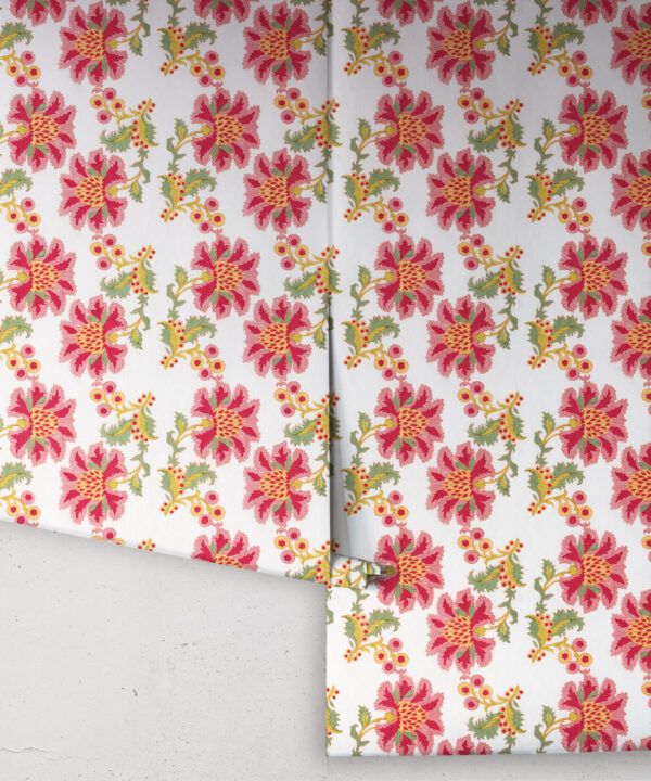 French Floral Wallpaper • Multi Ivory • Rolls