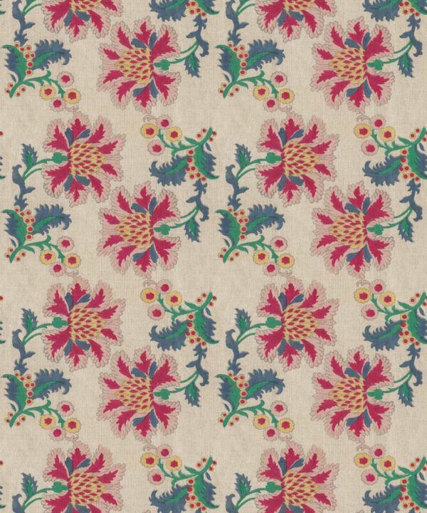 French Floral Wallpaper • Multi Natural • Swatch