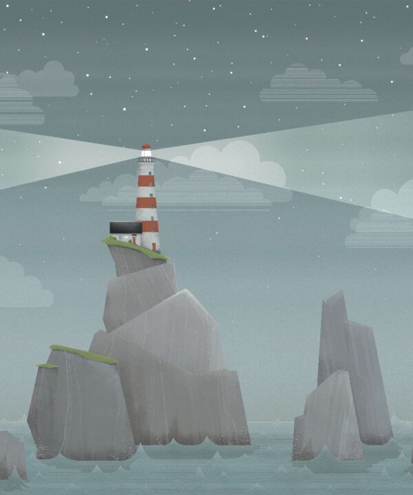 Mairead Murphy - Happiest Places Wallpaper - Lighthouse at Night