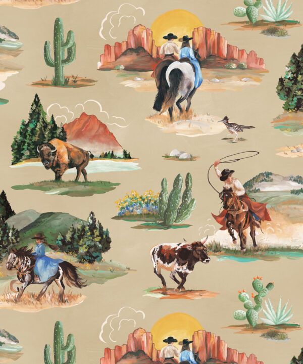 Frontier Wallpaper - Colorway: Canvas - Swatch