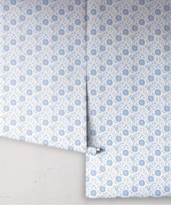 In The Bloom Collection - Wallpaper Republic - Meadow Dreams Wallpaper - Colorway: Blue - Rolls