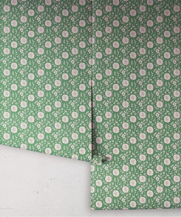In The Bloom Collection - Wallpaper Republic - Meadow Dreams Wallpaper - Colorway: Forest - Rolls