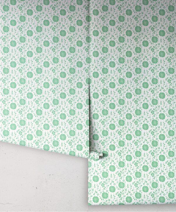 In The Bloom Collection - Wallpaper Republic - Meadow Dreams Wallpaper - Colorway: Green - Rolls