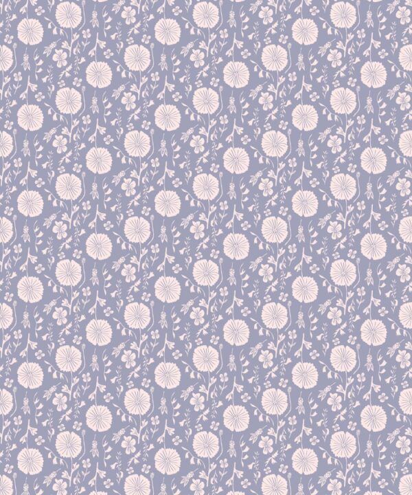 In The Bloom Collection - Wallpaper Republic - Meadow Dreams Wallpaper - Colorway: Stormy - Swatch