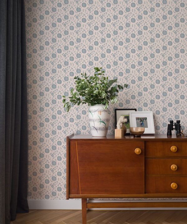 In The Bloom Collection - Wallpaper Republic - Meadow Dreams Wallpaper - Colorway: Taupe - Insitu