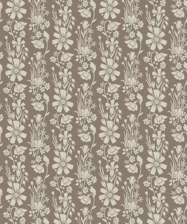 In The Bloom Collection - Wallpaper Republic - Corsage Wallpaper - Colorway: Corsage Biscuit - Swatch