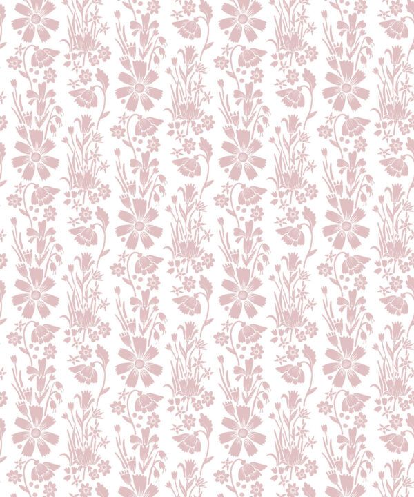 In The Bloom Collection - Wallpaper Republic - Corsage Wallpaper - Colorway: Corsage Rose - Swatch