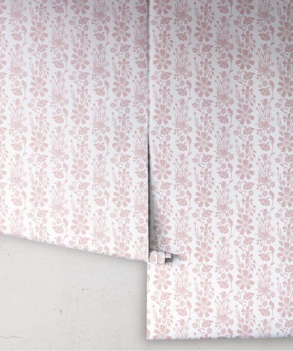 In The Bloom Collection - Wallpaper Republic - Corsage Wallpaper - Colorway: Corsage Rose - Rolls