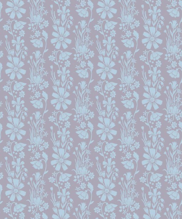 In The Bloom Collection - Wallpaper Republic - Corsage Wallpaper - Colorway: Corsage Sky - Swatch
