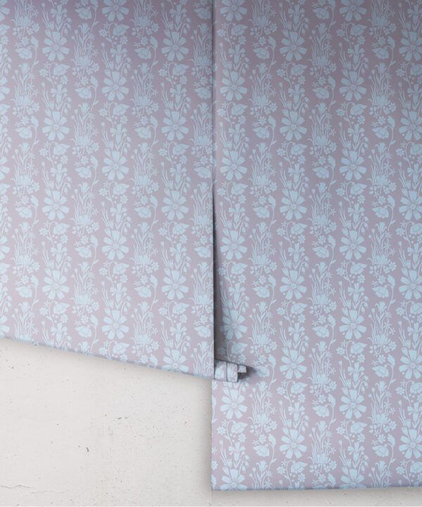In The Bloom Collection - Wallpaper Republic - Corsage Wallpaper - Colorway: Corsage Sky - Rolls