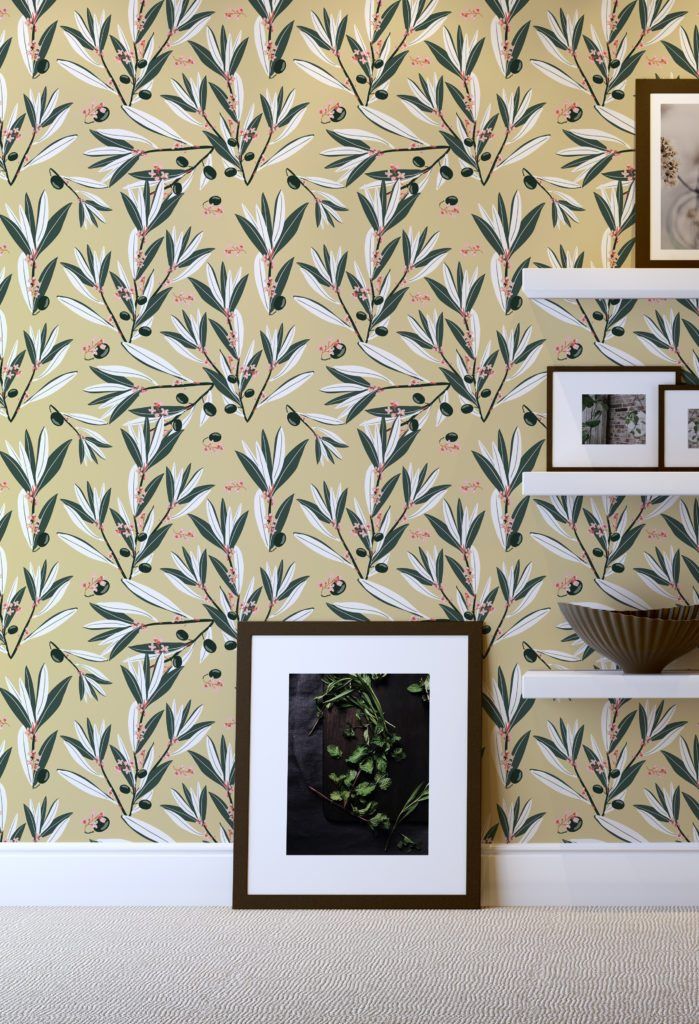 Olive Dapple wallpaper designed by Teresa Chan from Milton & King