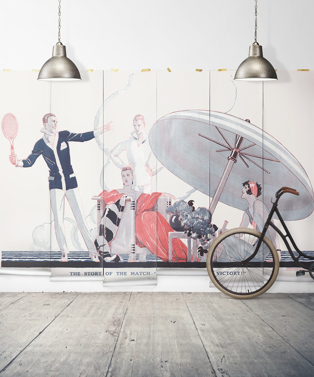 A Famous Victory is an illustrated vintage Mural