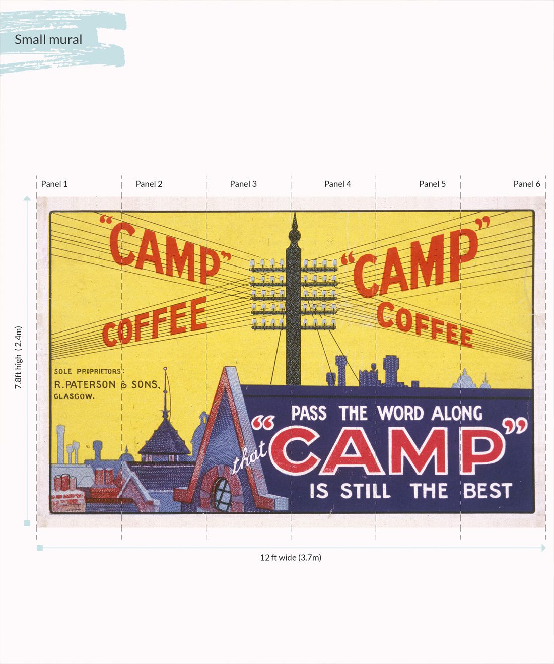 Camp Coffee is a Vintage Ad Mural