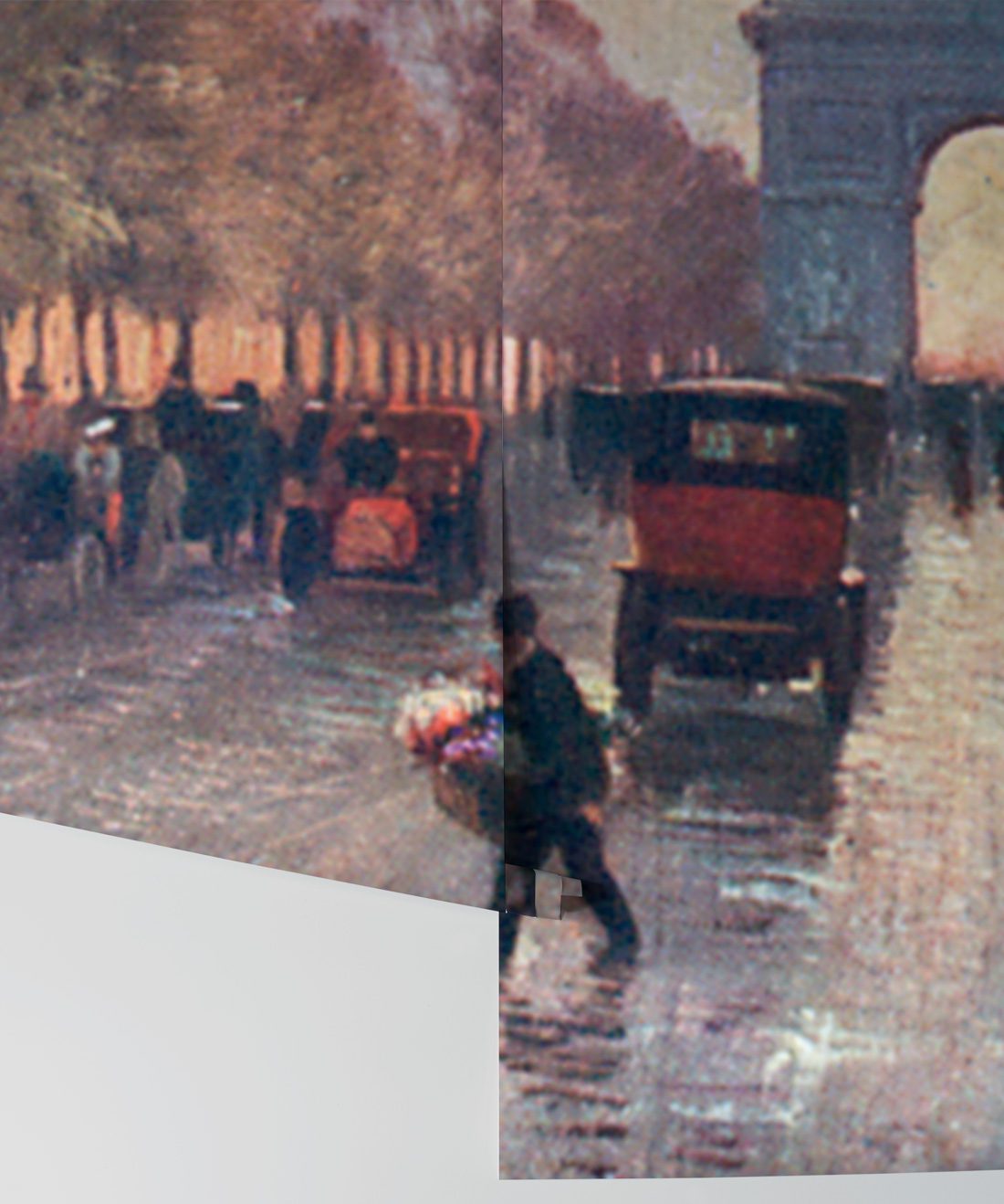 Champs Elysees is a french scene mural