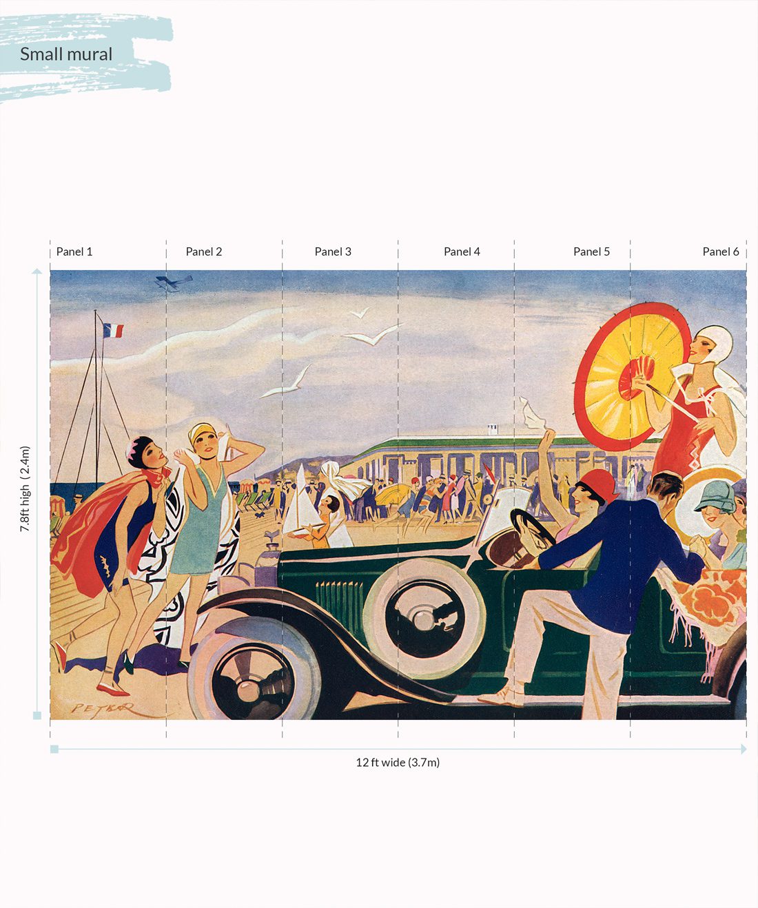 French Riviera Mural - Small