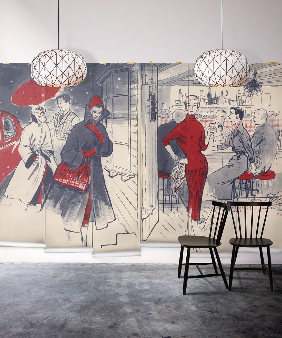 In vouge isa reto illustrated mural