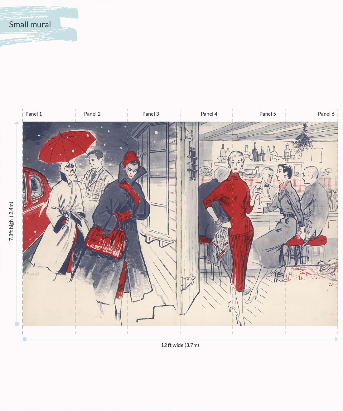 In vouge isa reto illustrated mural