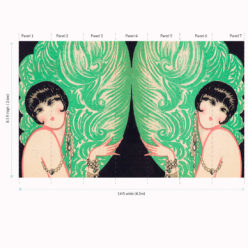 Mirrored Burlesque Wall Mural • 1920's Retro Decor • Milton & King