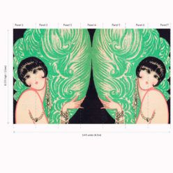 Mirrored Burlesque Wall Mural - Large