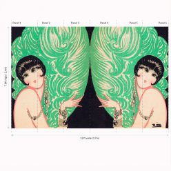 Mirrored Burlesque is a retro wall mural