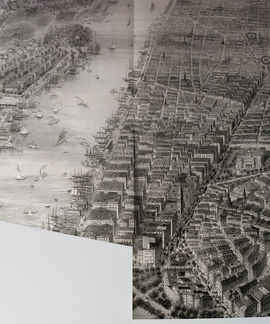 Old Manhattan is a illustrated new york Mural