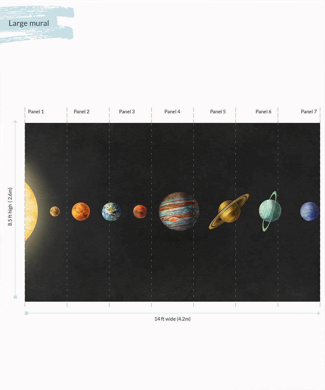 Solar System Wall Mural - Large