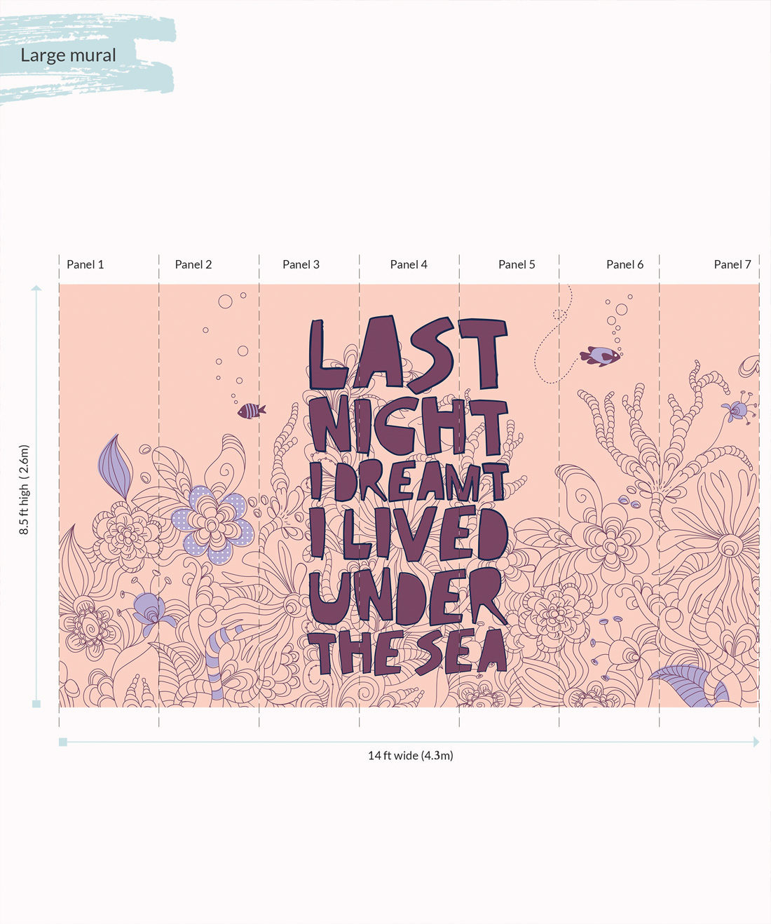 Under The Sea Wall Mural - Large