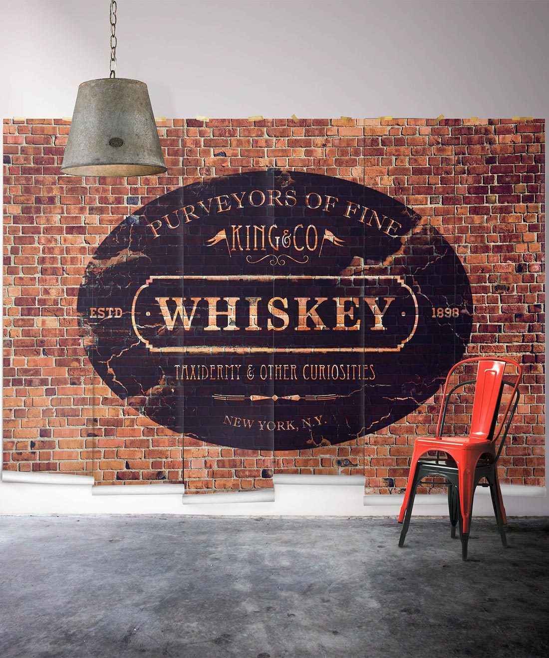 King & Co whiskey mural